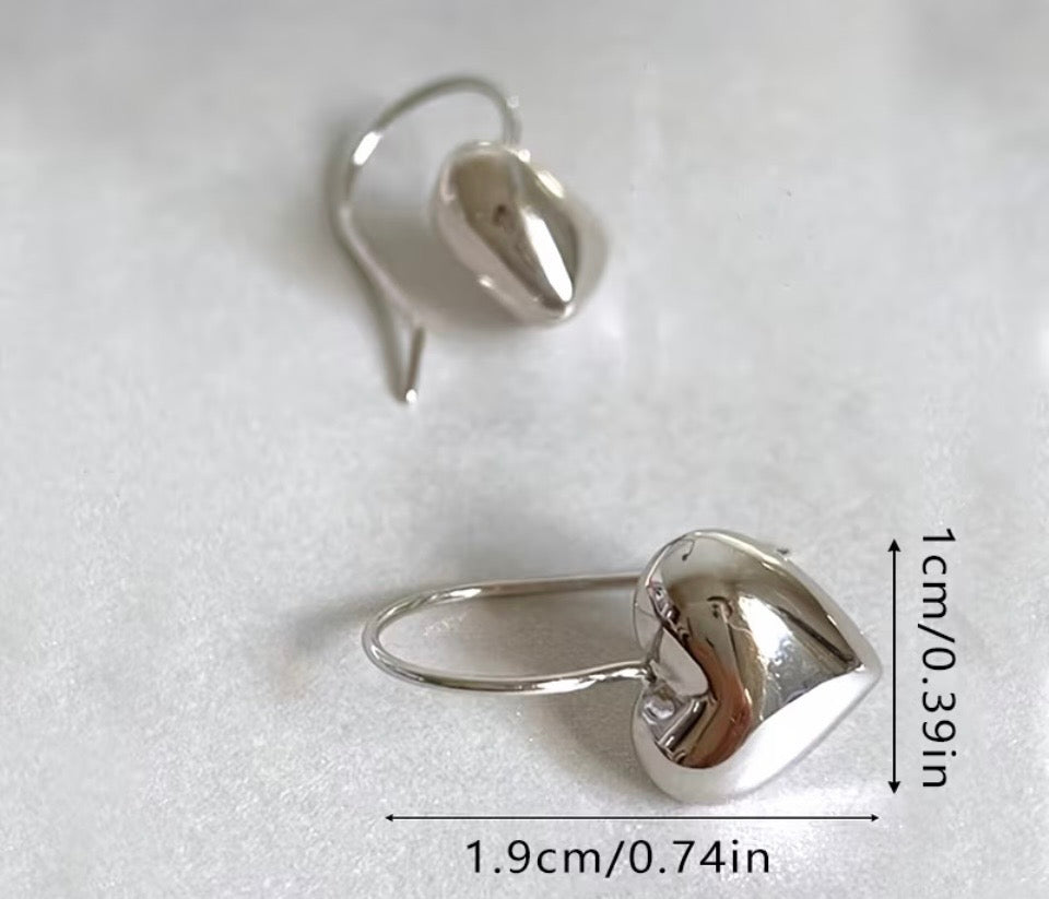 Sterling Silver Heart dangle earrings