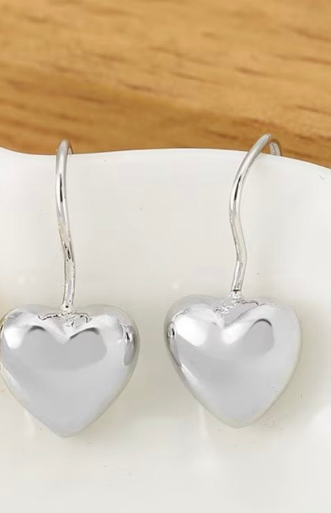 Sterling Silver Heart dangle earrings